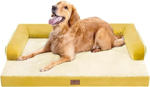Miniatura 61 de Cama ortopédica impermeable para perros pequeños, cama para perros de tamaño mediano, cómoda cama para mascotas y gatos con lados, funda extraíble