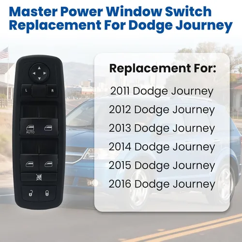 Miniatura 2 de Interruptor de ventana Master Power compatible con Dodge Journey 2011-2016, controlador lateral del conductor de 8+13 pines, carcasa ABS/PP