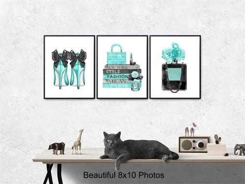 Miniatura 3 de Glam - Decoración de pared – Perfume de diseñador, zapatos, bolsos – Regalo de diseño de alta moda para fashionista – Arte de pared de alta costura
