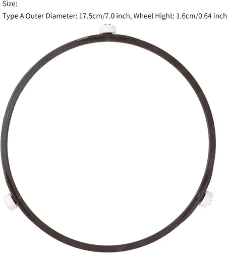 Miniatura 3 de Anillo giratorio para microondas, anillo giratorio, rodillo, soporte para rueda, base de soporte para horno de microondas, bandeja de placa