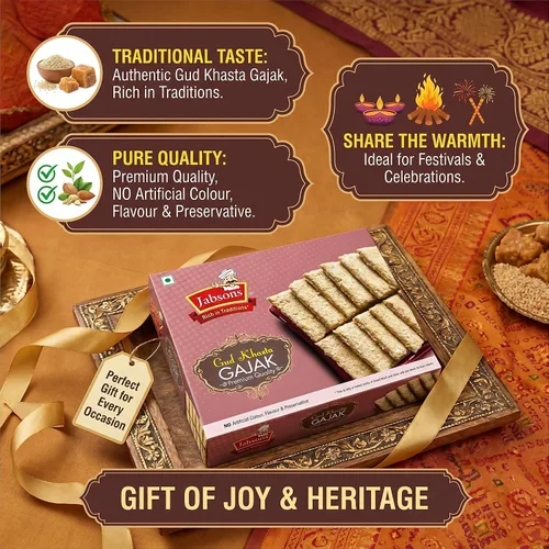 Miniatura 5 de Jabsons - Gud Khasta Gajak, 400 G (14.1 Oz)