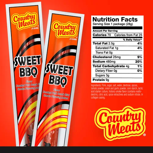 Miniatura 2 de Country Meats - Palitos de carne, 0 grasas trans, bajo en carbohidratos, alta proteína, botanas keto, idóneas para alimentación keto