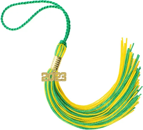 Miniatura 271 de Borla de graduación Aqua 2022, todos los colores escolares disponibles, fabricada en Estados Unidos