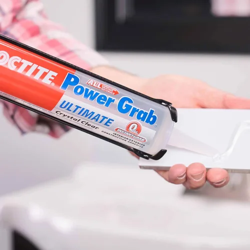 Miniatura 6 de Loctite Power Grab Ultimate Crystal Clear - Adhesivo de construcción transparente como cristal, cartucho de 9 onzas líquidas, 1 paquete - Pegamento