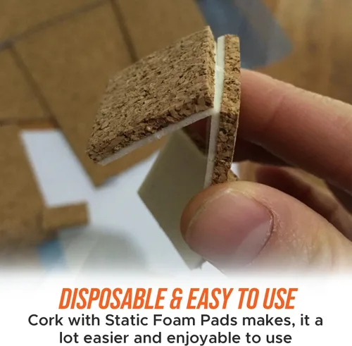 Miniatura 4 de Frank Lowe Cork con almohadillas de espuma estática para vidrio y ventanas (1/8 x 3/4 x 3/4)