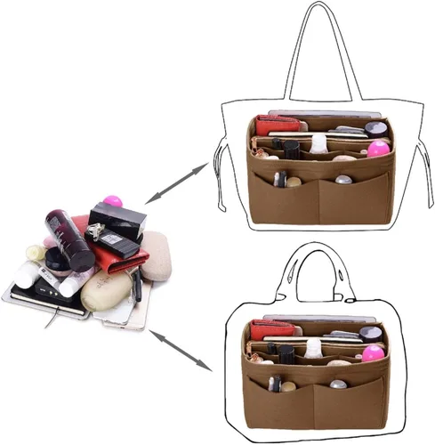 Miniatura 4 de ZTUJO - Organizador de bolsos de fieltro con cremallera metálica que se adapta a bolsos de mano y tote, especialmente diseñado para bolsos Speedy