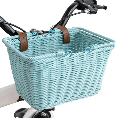Cesta de bicicleta para niños, canasta delantera para bicicleta para niños, pequeña cesta de mimbre para niños y niñas, cesta pequeña de mimbre para
