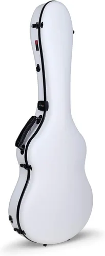 Miniatura 17 de Crossrock Air Carbon - Funda para guitarra clásica 4/4, carcasa rígida de fibra de carbono 100% con mochila y funda protectora, color rojo