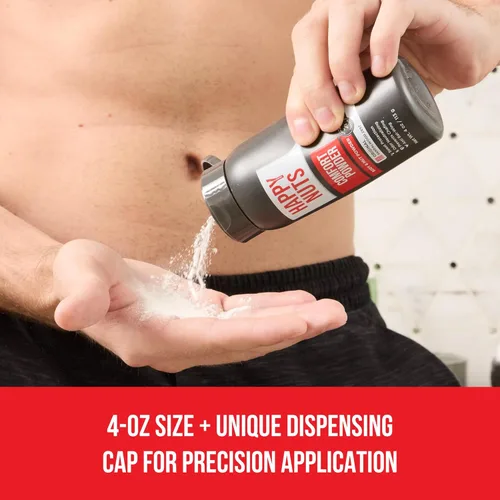 Miniatura 4 de HAPPY NUTS Desodorante en polvo Comfort para hombres: antirozaduras, sudor y control de olores para picazón deportista, sin aluminio, regalo