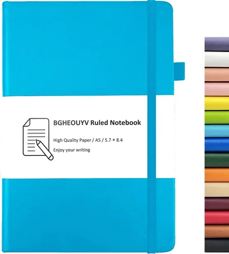 Miniatura 19 de Cuaderno Diario, Cuaderno Universitario Rayado A5 160 Páginas, Diarios de Tapa Dura para Escribir, Cuadernos para Trabajo Oficina Escuela Mujeres