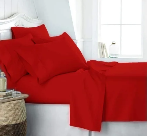 Miniatura 23 de KBC linen Juego de sábanas de lujo de 6 piezas para hotel, 100% algodón, sábana bajera ajustable de 21 a 24 pulgadas, sin arrugas, juego de ropa