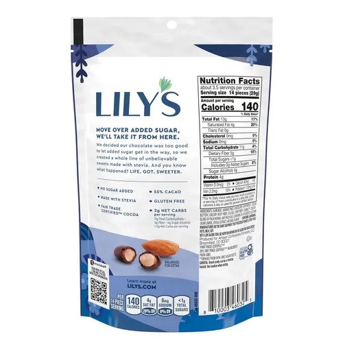 Miniatura 2 de Lily's Sweets, Almendras cubiertas de chocolate negro, 3.5 onzas