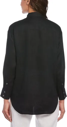 Miniatura 2 de Cubavera Blusa de manga larga con botones para mujer 100% lino (talla S-XL)