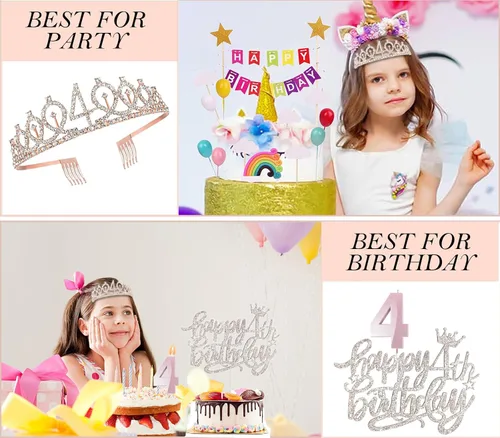 Miniatura 31 de Decoraciones de cumpleaños de 30 años para ella, banda y corona de cumpleaños de 30 años, adorno para pastel de cumpleaños y velas, tarjeta