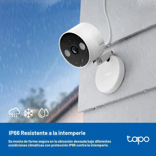 Miniatura 5 de Cámara de seguridad Tapo 2K QHD para interiores/exteriores, Elección del editor PCMag 2024, visión nocturna a color, detección gratuita de Blanco