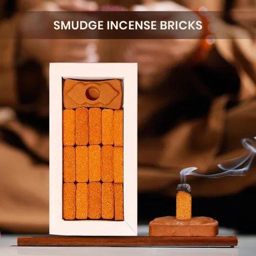 Miniatura 3 de Smudge - Juego de 45 ladrillos de incienso, Palo Santo, salvia blanca, sandalias Oudh para limpieza de energía negativa y protección, aromaterapia