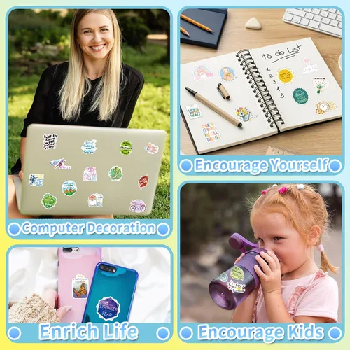 Miniatura 5 de 640 calcomanías inspiradoras con citas para adolescentes, calcomanías motivacionales para adultos y mujeres, calcomanías de libro de recortes