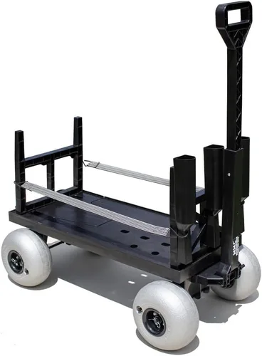 Miniatura 6 de Mighty Max Cart Carro compacto de pesca de playa al aire libre - Dolly Chest Dolly, Cooler Caddy Wheels - Base plana expandible y soportes