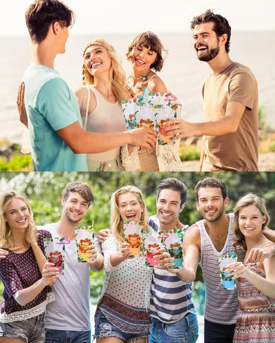 Miniatura 6 de Sieral - 200 bolsas transparentes para bebidas con pajitas para adultos, 16 oz, con cierre resellable, cremallera, de pie, bolsas de jugo