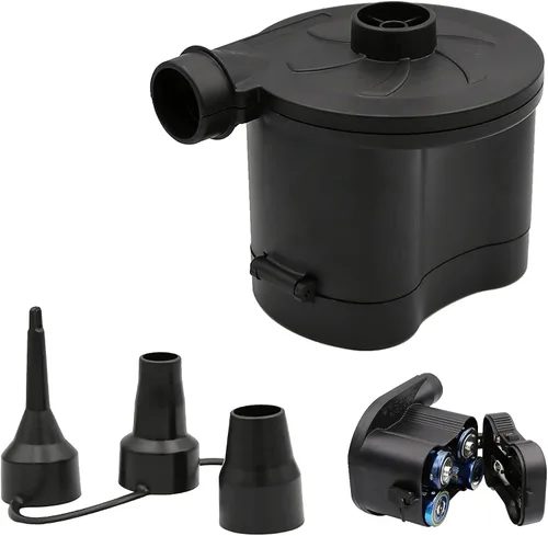 Miniatura 4 de OBEST Bomba de aire eléctrica alimentada por batería, inflador/deflator portátil para campamento al aire libre, colchón de aire, flotadores
