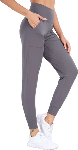 Miniatura 95 de Oalka - Pantalones deportivos para mujer, con cintura alta y bolsillos, para hacer deporte, yoga y entrenar