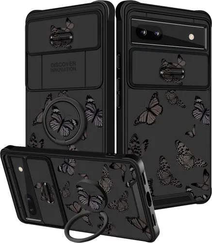 Miniatura 9 de Funermei Funda 2 en 1 para Google Pixel 7 Pro para mujeres, funda de teléfono de girasol lindo para niñas, diseño de flores florales femeninas