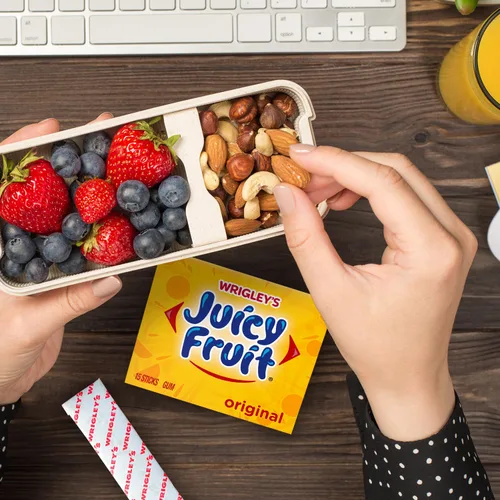 Miniatura 7 de Juicy Fruit Gum Goma de mascar original de burbujas, 15 piezas (paquete de 10)
