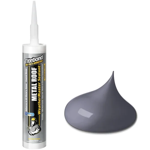 Miniatura 16 de Titebond WeatherMaster Sellador de techo de metal, gris – Calafateo de polímero de primera calidad para aluminio, cobre, acero galvanizado y metales
