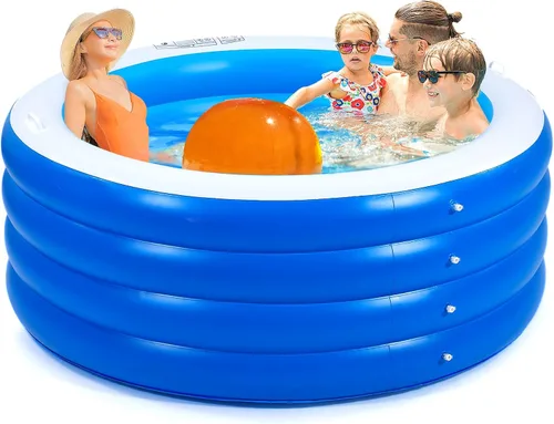 Piscina inflable redonda de 72 x 30 pulgadas, piscina inflable para niños, piscina infantil para patio trasero