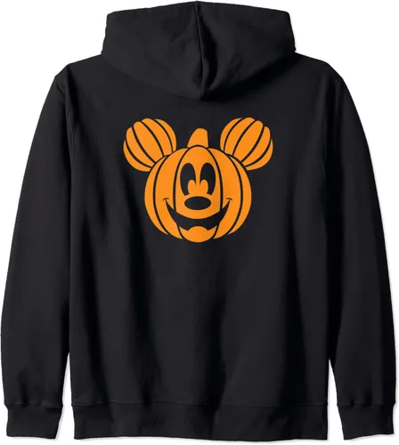 Miniatura 2 de Disney Sudadera con capucha con cremallera para cabeza de calabaza de Halloween, Negro, S