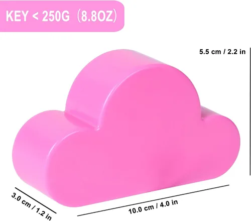 Miniatura 2 de Soporte de pared magnético con forma de nube blanca para colgar las llaves, adorno con diseño creativo y único, fuerte imán para colgar varias