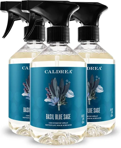 Miniatura 18 de Caldrea Limpiador en aerosol para encimeras multisuperficie, fabricado con extracto de proteína vegetal, aroma Neroli de sal marina, 16 onzas