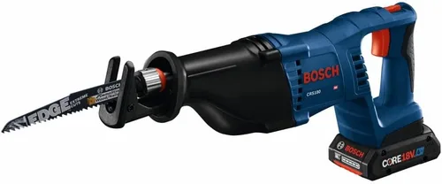 Miniatura 6 de BOSCH CRS180-B15 Kit de sierra recíproca con mango en D de 18 V, 1-1/8 pulgadas, con (1) batería de alimentación avanzada CORE18V 4 Ah