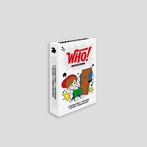 BOYNEXTDOOR - 1ST SINGLE ALBUM [WHO!] (Weverse Albums Ver.) Out Box + Trading Card + QR Card + Photocard + 3 Extra Photocards