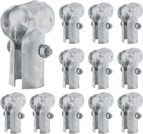 Miniatura 15 de VIVIDA Abrazaderas de riel - Conectores de panel T para tubería de 1-5/8", accesorios de valla de eslabones de cadena, 6 piezas