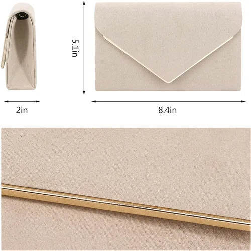 Miniatura 6 de Naimo Flap Dazzling Small Clutch Bag Evening Bag With Detachable Chain