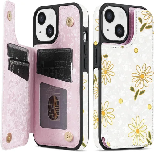 Miniatura 12 de NNH Funda tipo cartera compatible con iPhone Xs Max con bloqueo RFID, ranuras para tarjetas, folio de piel sintética, función atril, doble cierre