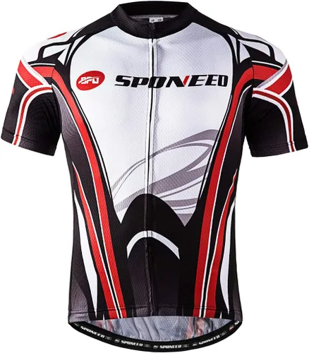 Miniatura 3 de sponeed - Jerséis de ciclismo para hombre, tops, camisas de ciclismo, manga corta, atuendo de ciclismo, chaqueta de ciclismo de cierre completo