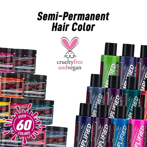 Miniatura 6 de MANIC PANIC Classic Raven Color de Cabello Semipermanente - Tinte negro de tono frío para mujeres y hombres que dura de 4 a 6 semanas - Vegano, sin