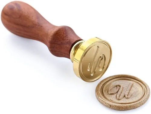 Miniatura 19 de VOOSEYHOME - Sello de cera, letra inicial escrita a mano con mango de palisandro, decoración en invitaciones, sobres de correo, tarjetas, libros