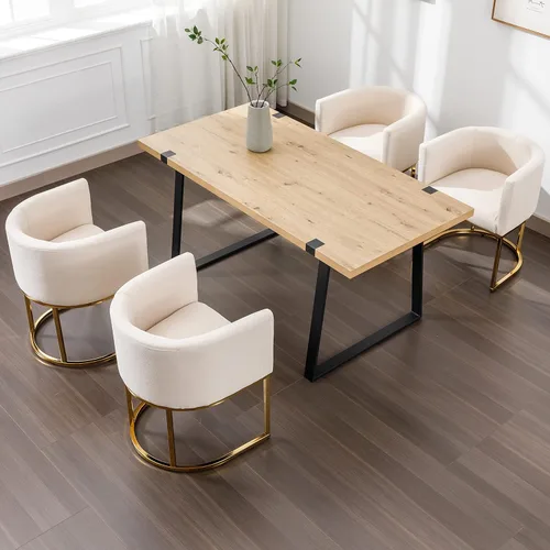 Miniatura 41 de RIVOVA Silla de Comedor Tapizada, Sillón Lateral Moderno Tipo Barril Tapizado, Sillas de Comedor Tapizadas, Cómodo Sillón, Silla Lateral de Cocina