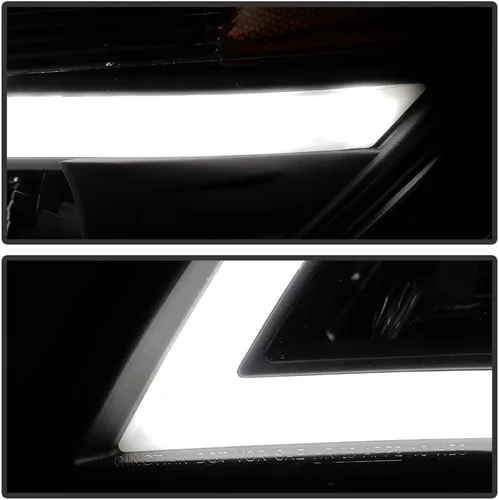 Miniatura 7 de ACANII - For [Halogen Model] 2010-2015 Chevy Equinox Black Upgrade Style LED Tube Headlights Headlamps Pair Left+Right