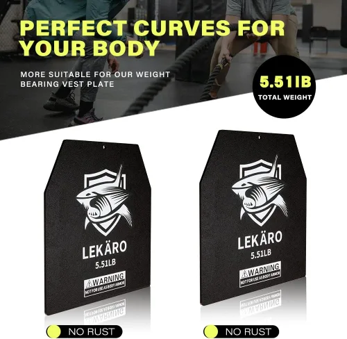 Miniatura 4 de Placas de chaleco con peso de 5.51/8.81/15.43/20.94 libras para chalecos de peso, entrenamiento de fuerza, entrenamiento pesado, fitness, correr