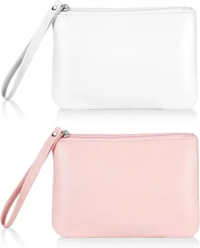 Miniatura 21 de Paquete de 2 pequeñas bolsas de maquillaje con cremallera para bolso, lápiz labial, organizador de maquillaje de viaje para mujeres, productos Negro
