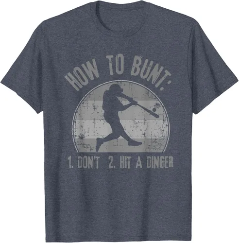 Miniatura 81 de Cómo Bunt Don't Hit A Dinger - Camiseta divertida de béisbol y sóftbol, Negro, S