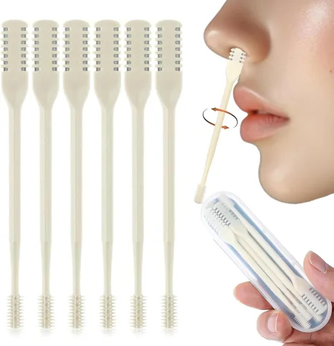 Miniatura 13 de Herramienta removedor de vello nasal de 360°, recortadora de vello nasal portátil para hombres y mujeres, cortador de pelo nasal 2 en 1, cuchillo