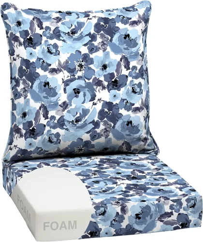 Miniatura 133 de Arden Outdoor Deep Seat Cushion Set, 24 x 24 pulgadas, Cojín para exteriores resistente al clima, a la lluvia y a la decoloración para silla, sofá