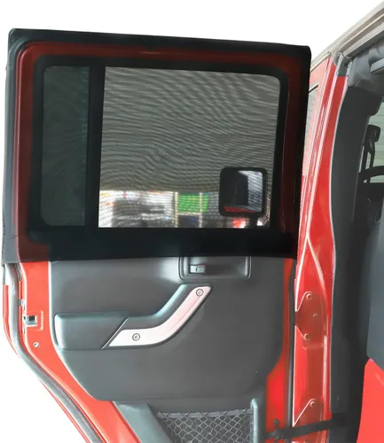 Savadicar Protector Solar para Ventana Trasera, Protector Solar de Malla Transpirable, Red de Protección Solar Elástica Compatible con Jeep Wrangler