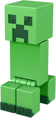 Minecraft Creeper Figura de acción, 3.25 pulgadas, con 1 pieza de construcción y 1 accesorio, juguete de construcción inspirado en los videojuegos,