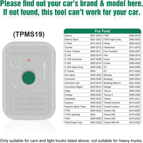 Miniatura 2 de JDIAG Herramienta de Sensor TPMS, Herramienta de Reaprendizaje TPMS para F150 Sensor de Reseteo Automático de TPMS Programación de Herramientas